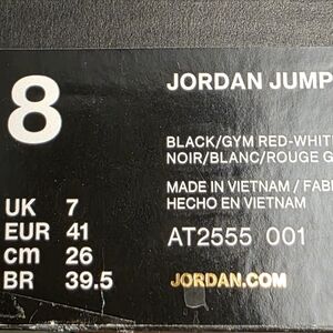 Jordan Jumpman Black Gym Red White Athletic Shoes